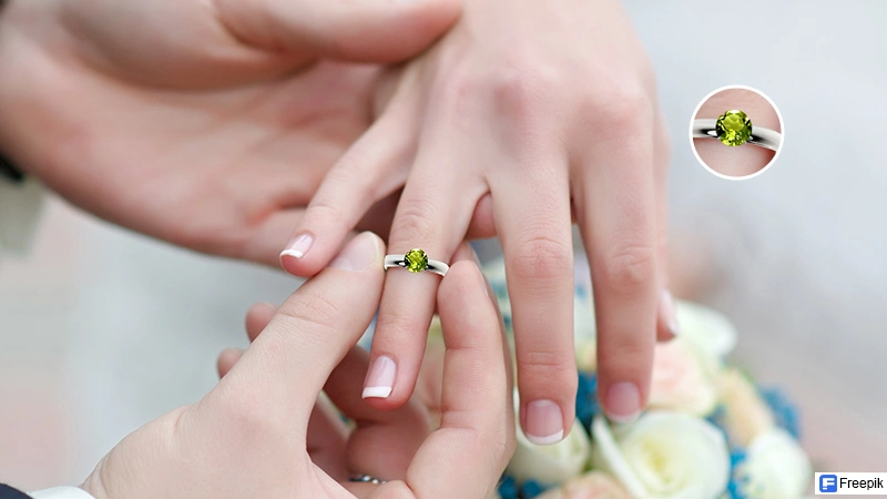 peridot solitaire ring