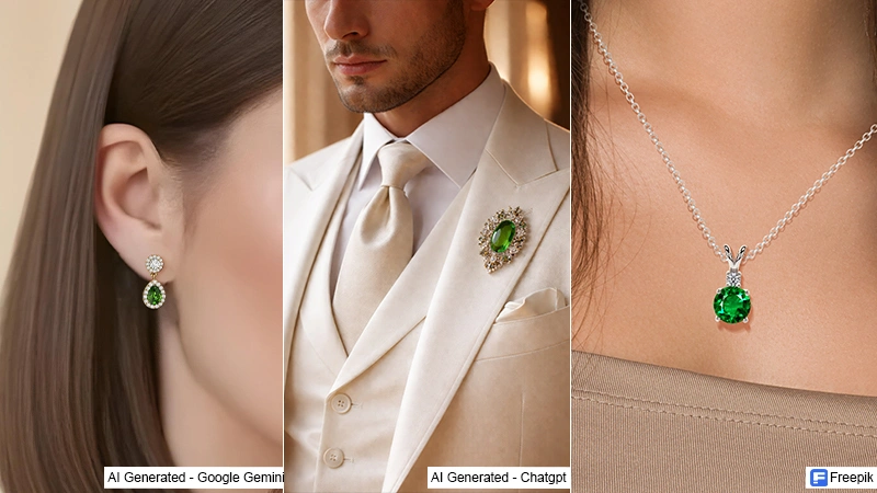 Emerald Diamond Halo Ring