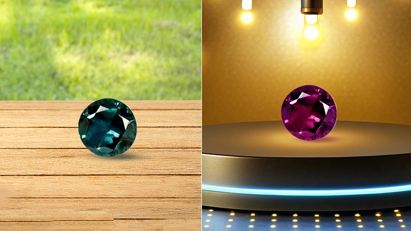 color-changing alexandrite stone