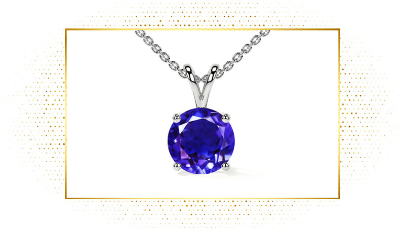 Round-cut Tanzanite Solitaire Black Friday Pendant  sale 