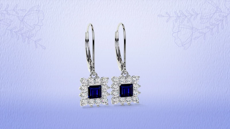 Chic Sapphire Hoops