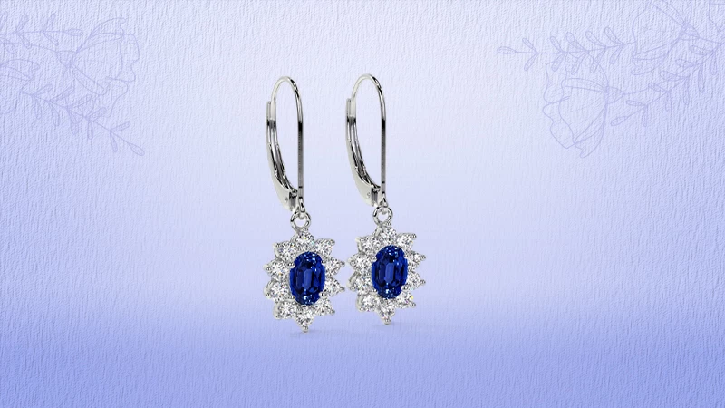 Oval Sapphire Hoops
