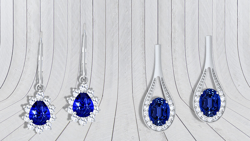 blue sapphire earrings