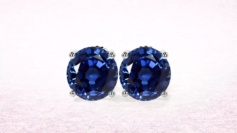 pair of sapphire stud earrings