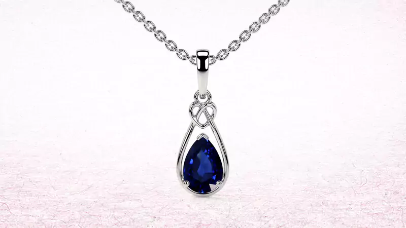 sapphire solitaire necklace 