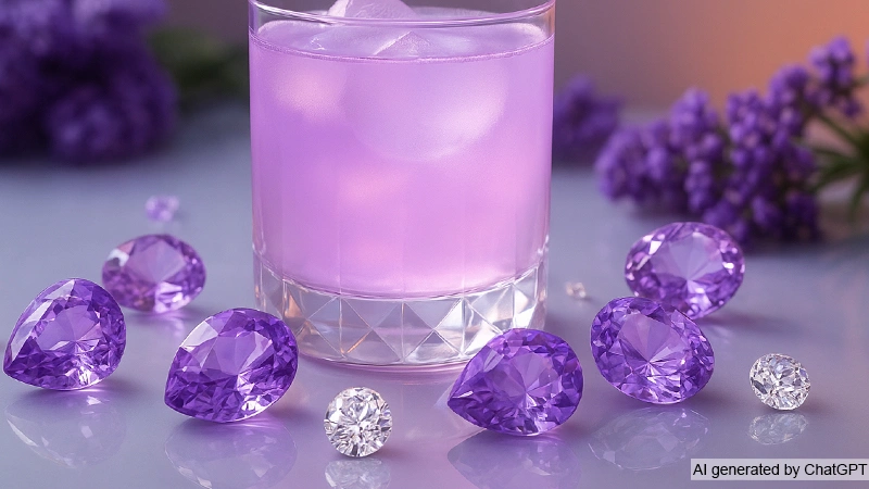 lavender Color Sapphire and Diamonds