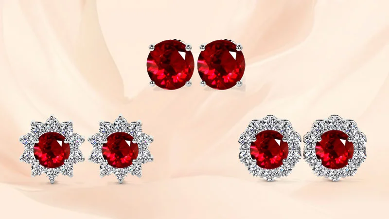 Ruby Stud Earrings
