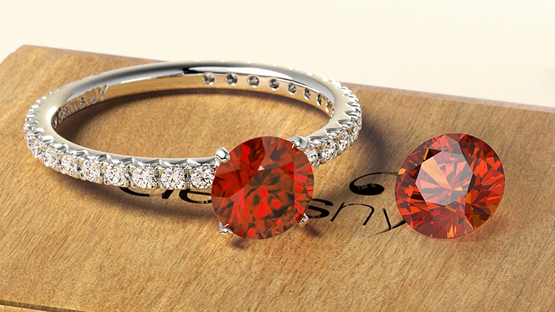 a stunning hessonite garnet stone and ring