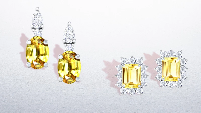 Yellow Sapphire earrings