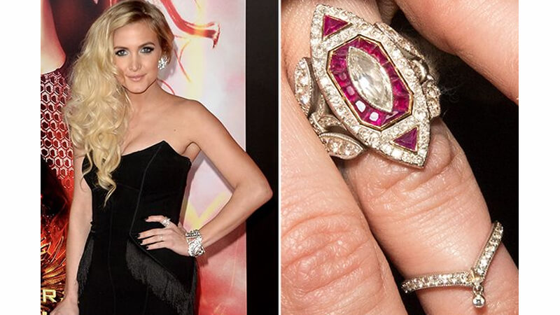 Jessica and Ashlee Simpson Ruby Engagement Ring