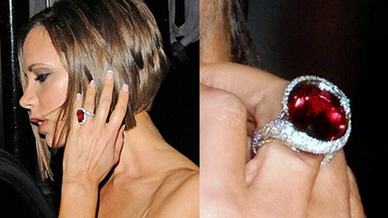 Victoria Beckham Ruby engagement Ring