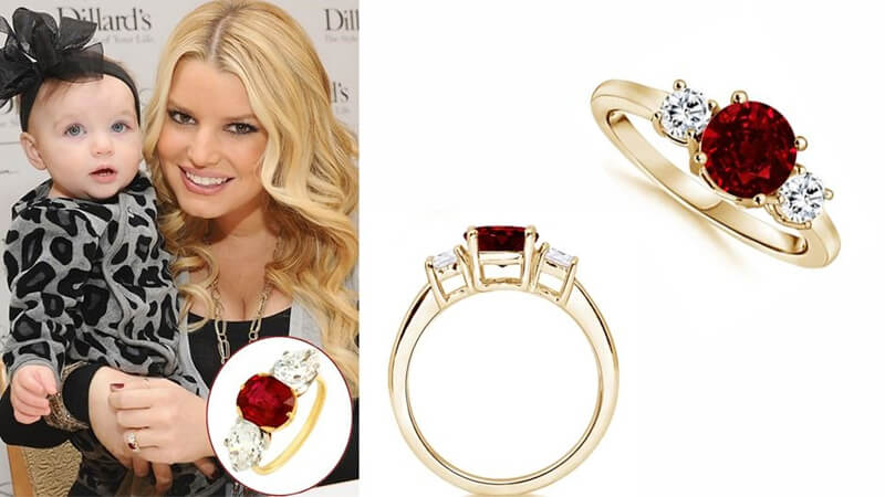 Jessica and Ashlee Simpson Ruby Ring