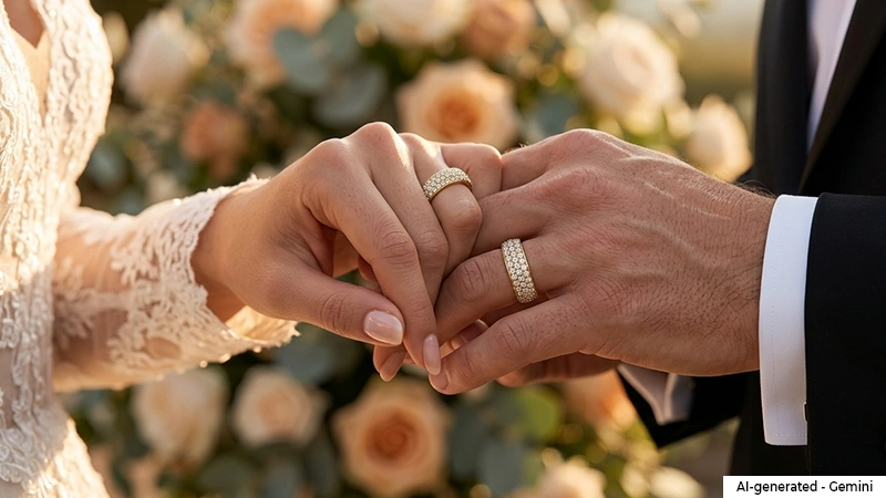 a bride and groom