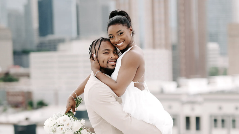 Simone Biles and Jonathan Owens