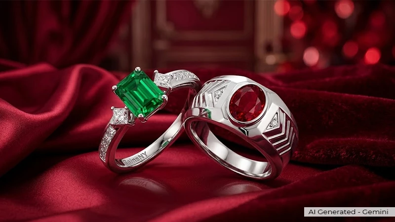 Emerald and Ruby Ring