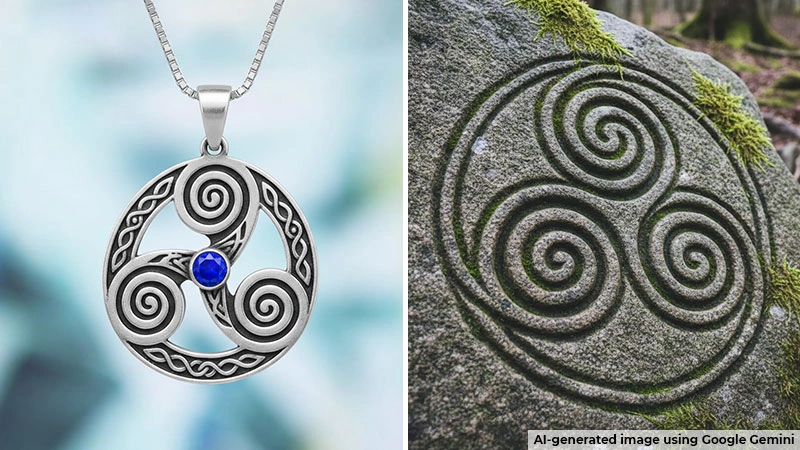 Celtic Triskeles Symbol and Pendant