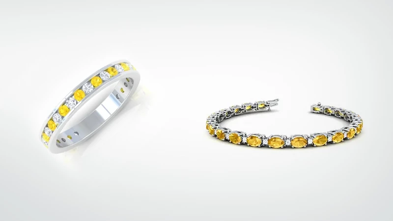 yellow sapphire bracelets and bands