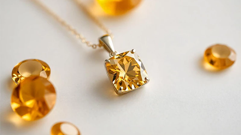 citrines and a citrine pendant