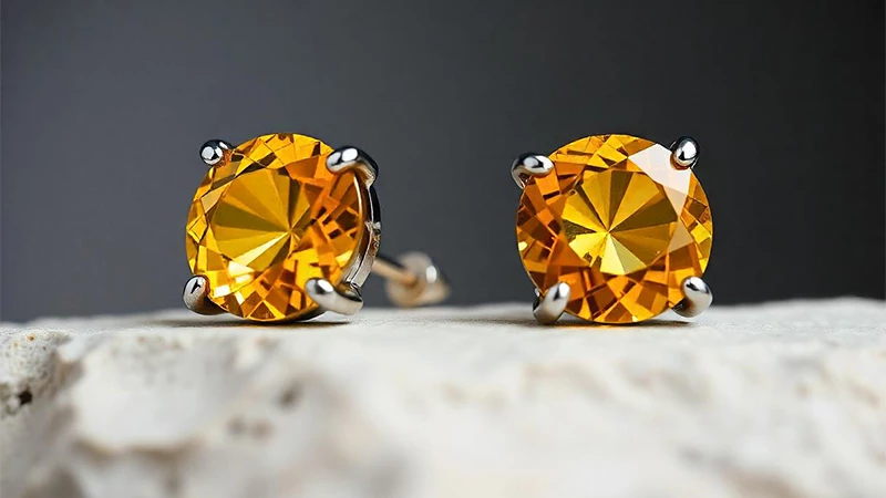 citrine studs