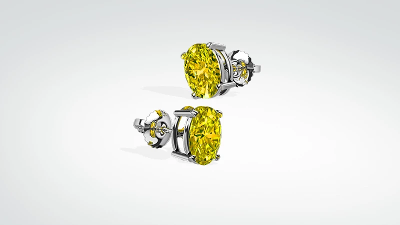 yellow sapphire studs