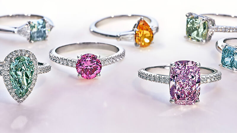 color diamond rings