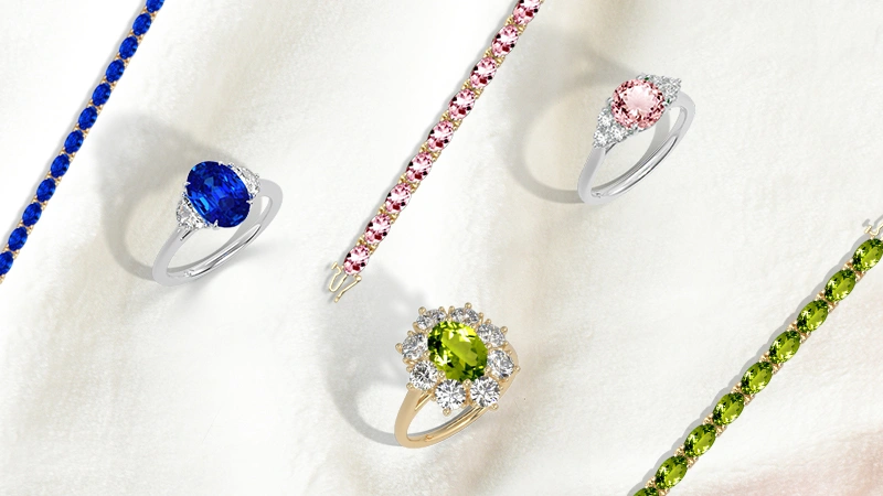 colorful gemstone rings