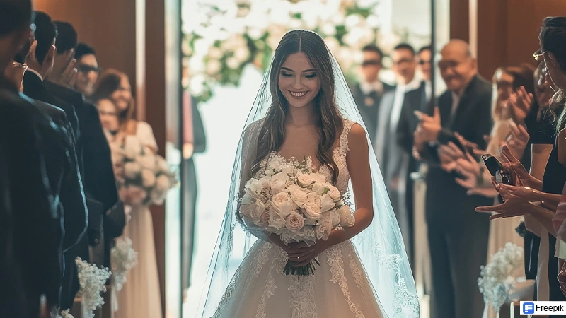 bride walking down the aisle