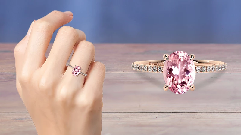 Oval-Shaped Morganite Ring