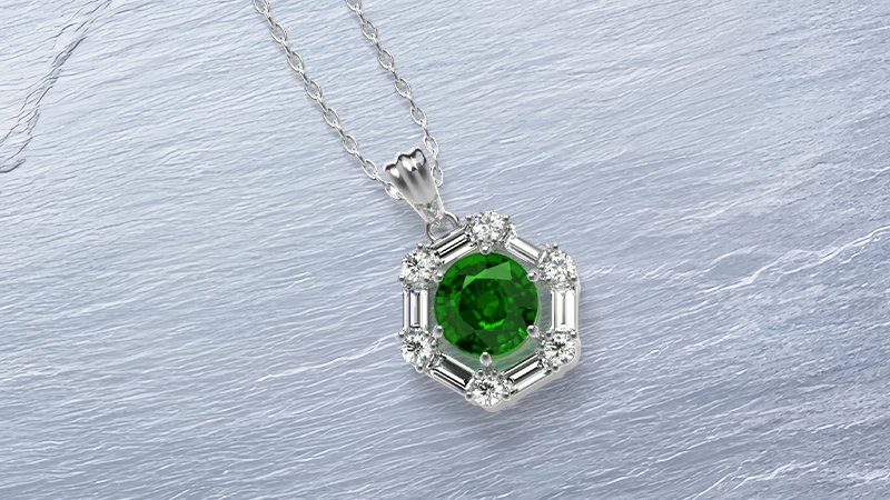 a tsavorite necklace