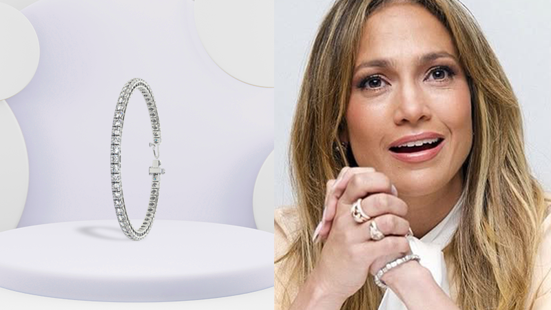 Jennifer lopez and diamond bracelet