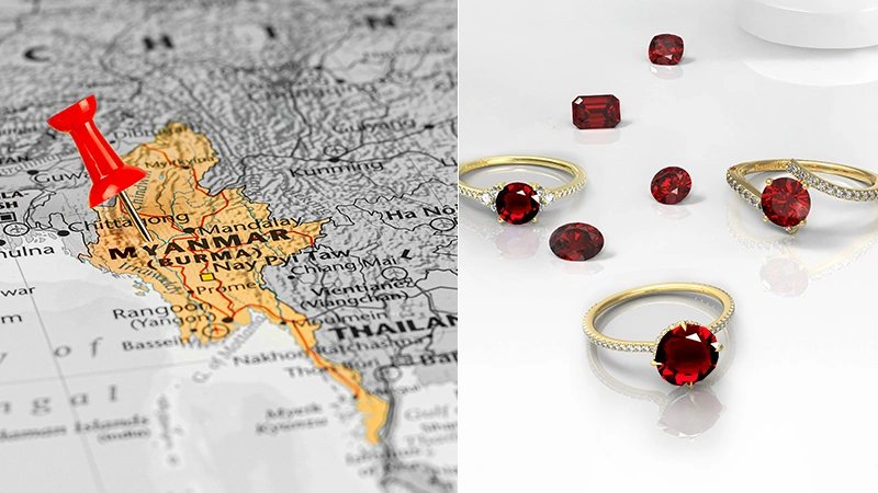 Rubies from burma