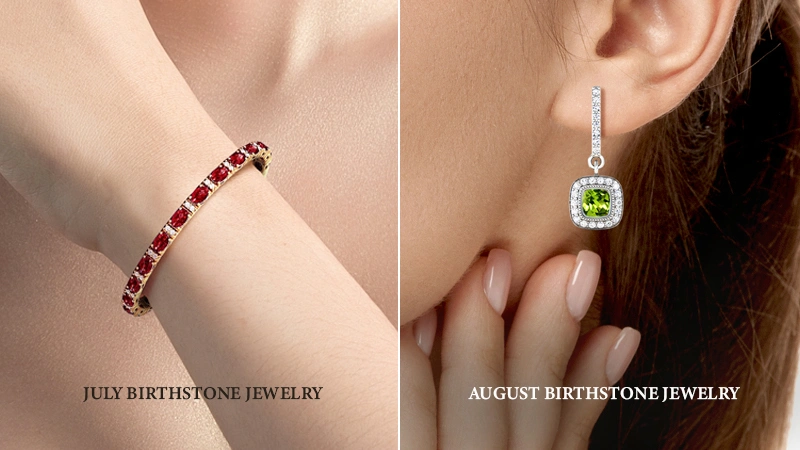 July and august birthstone jewelry