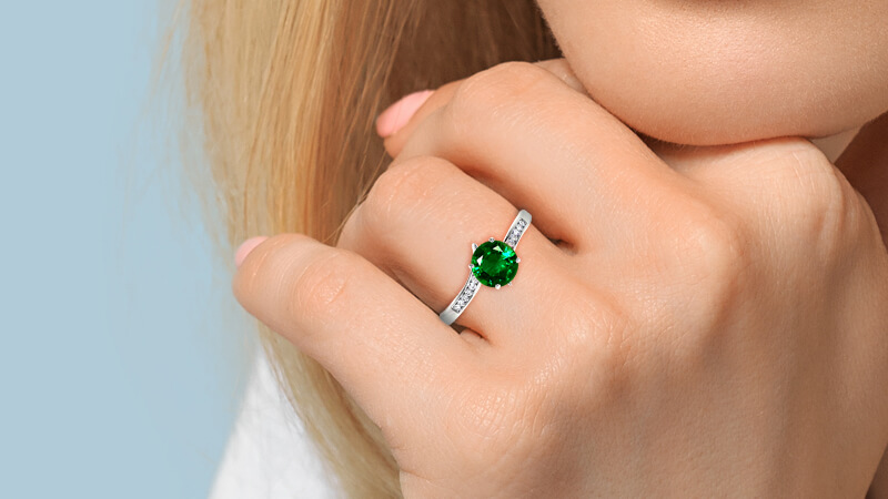 Emerald Engagement Ring Metal