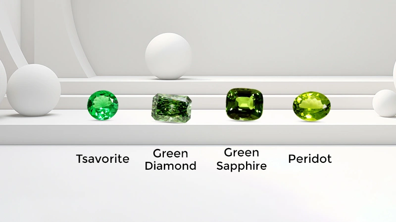 Green gemstones