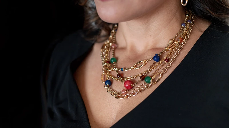 colorful gemstone necklace