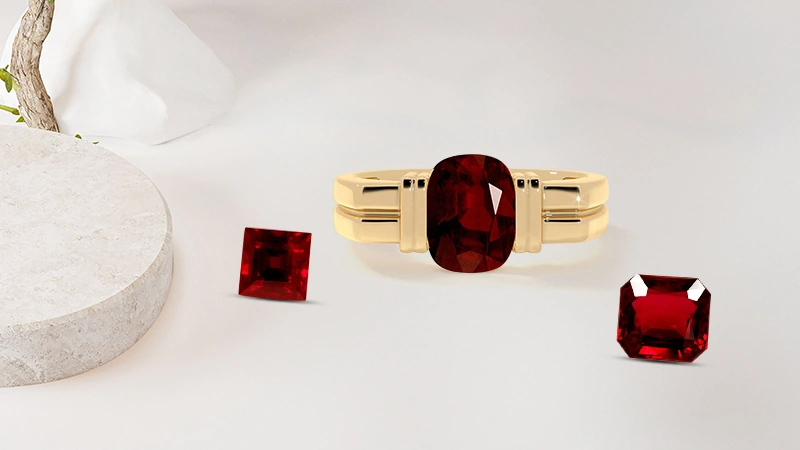Bar set Men's Ring