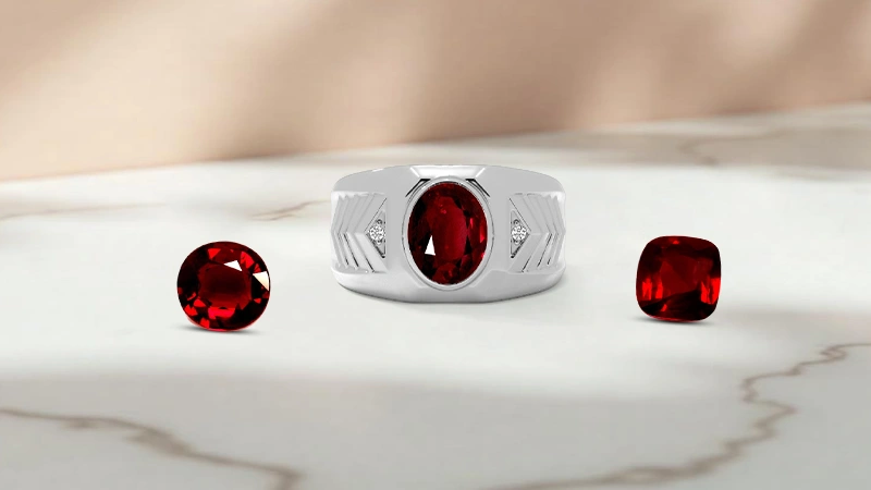 Men's Ruby and Diamond Ring
