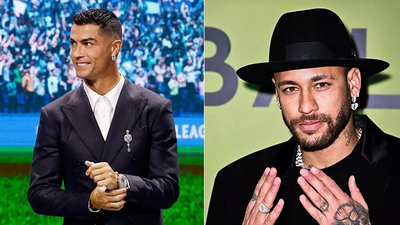 Cristiano Ronaldo & Neymar wearing diamonds