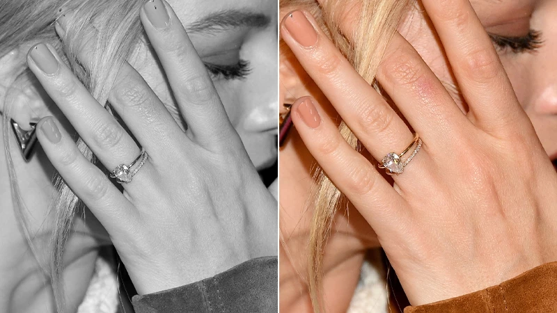 Margot Robbie's Natural Diamond Engagement Ring 