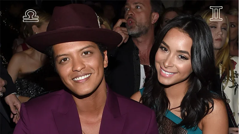 Bruno Mars (Libra) and Jessica Caban  (Gemini)