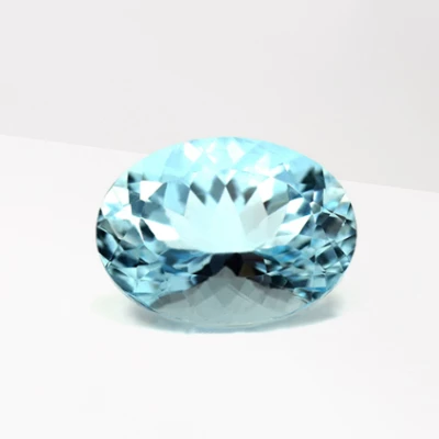 Aquamarine oval gemstone
