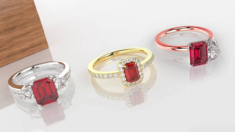 ruby diamond rings