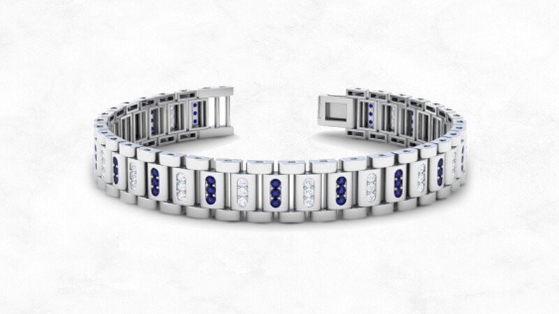 Diamond and Sapphire Bracelets Father's Day Gifts