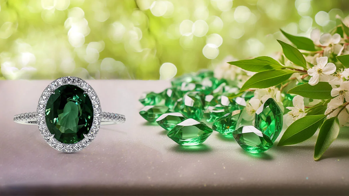 green sapphire ring