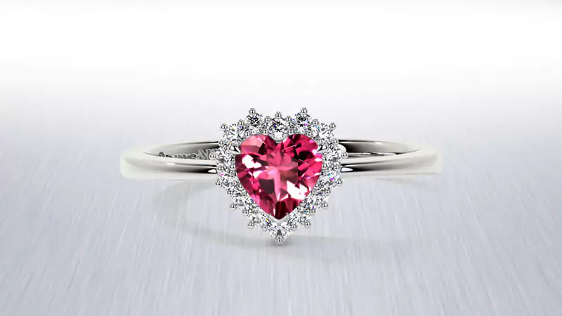 Halo heart shaped Engagement Ring Setting