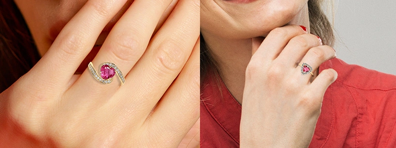 Pink Tourmaline Rings