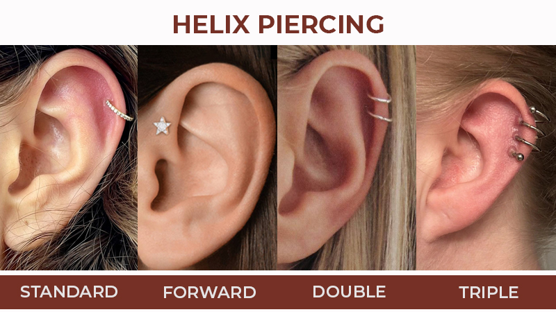 Helix Piercing and Its Different Types