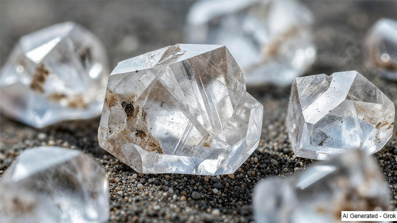 Roughly cut Herkimer Diamond