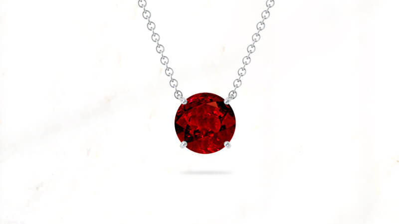 Ruby Solitaire Pendant