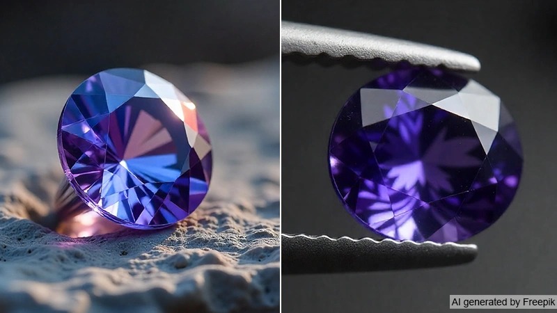 blue violet tanzanite stone